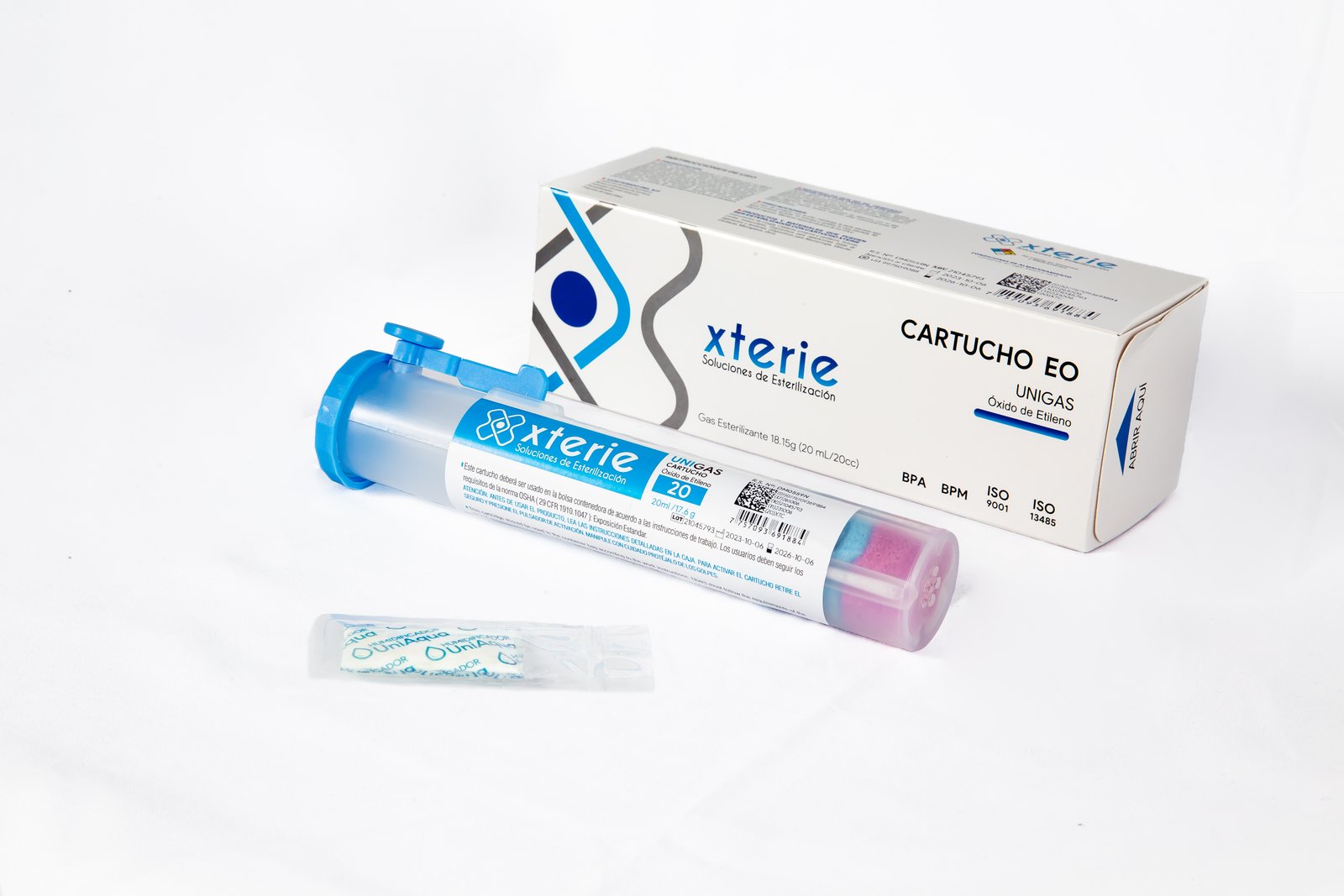 Ampolla plástica BL20 con caja